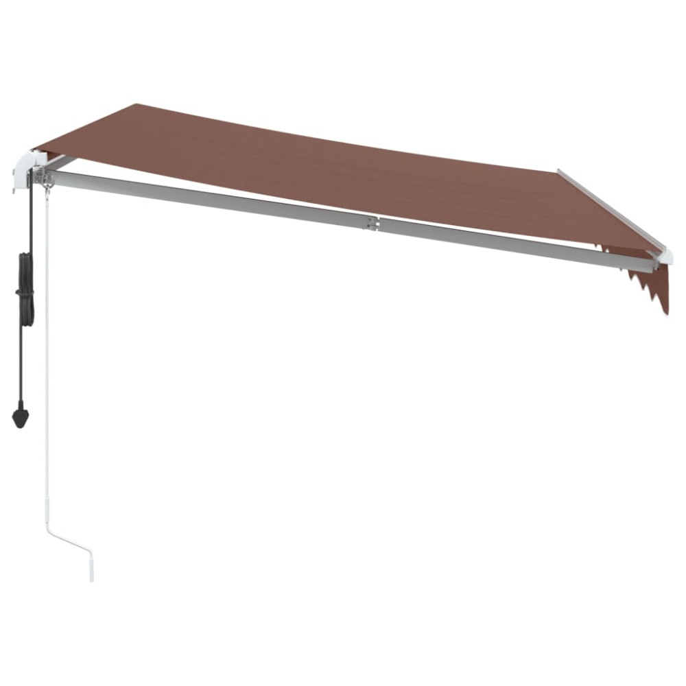 Produktbild för Markis automatiskt infällbar brun 300x250 cm