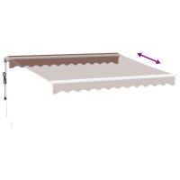 Produktbild för Markis automatiskt infällbar brun 300x250 cm