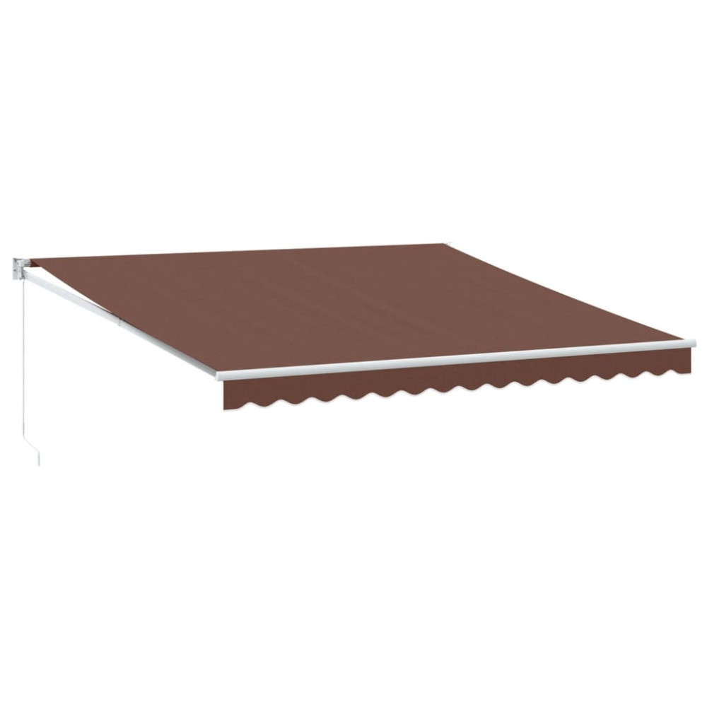 Produktbild för Markis manuellt infällbar 400x300 cm brun