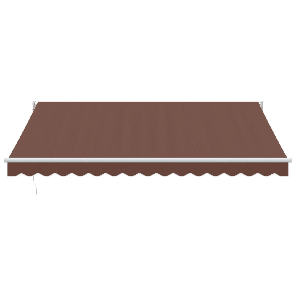 Produktbild för Markis manuellt infällbar 400x300 cm brun