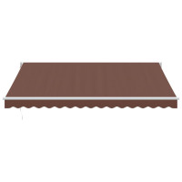 Produktbild för Markis manuellt infällbar 400x300 cm brun
