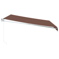 Produktbild för Markis manuellt infällbar 400x300 cm brun