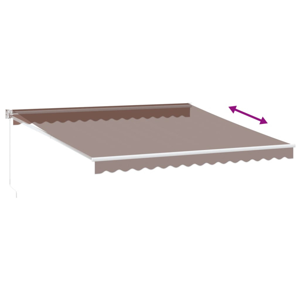 Produktbild för Markis manuellt infällbar 400x300 cm brun