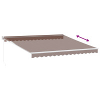 Produktbild för Markis manuellt infällbar 400x300 cm brun