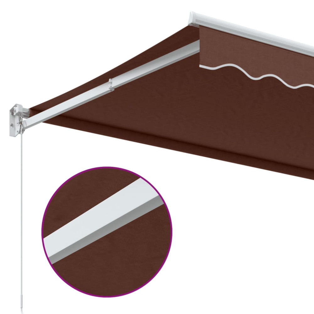 Produktbild för Markis manuellt infällbar 400x300 cm brun