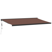 Produktbild för Markis automatiskt infällbar 500x300 cm brun