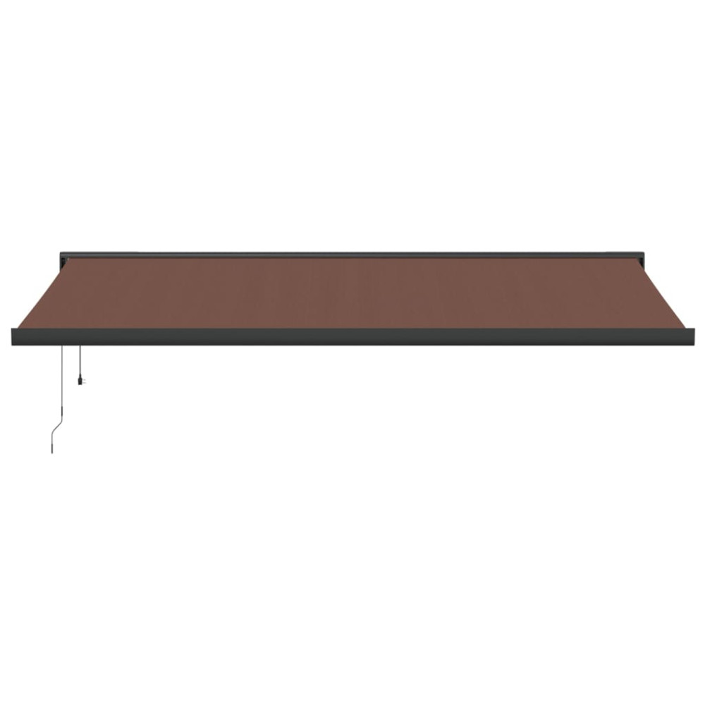 Produktbild för Markis automatiskt infällbar 500x300 cm brun