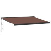 Produktbild för Markis automatiskt infällbar brun 400x300 cm