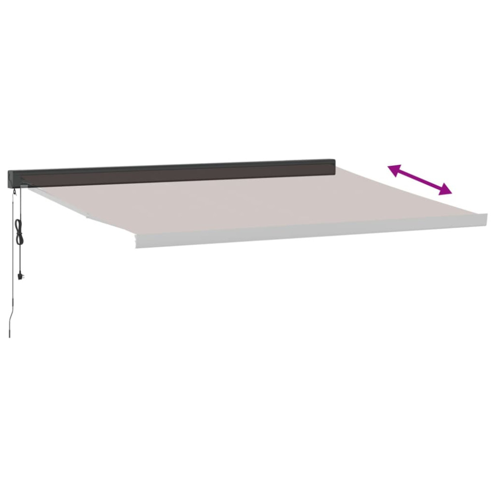 Produktbild för Markis automatiskt infällbar brun 400x300 cm