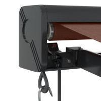 Produktbild för Markis automatiskt infällbar brun 400x300 cm