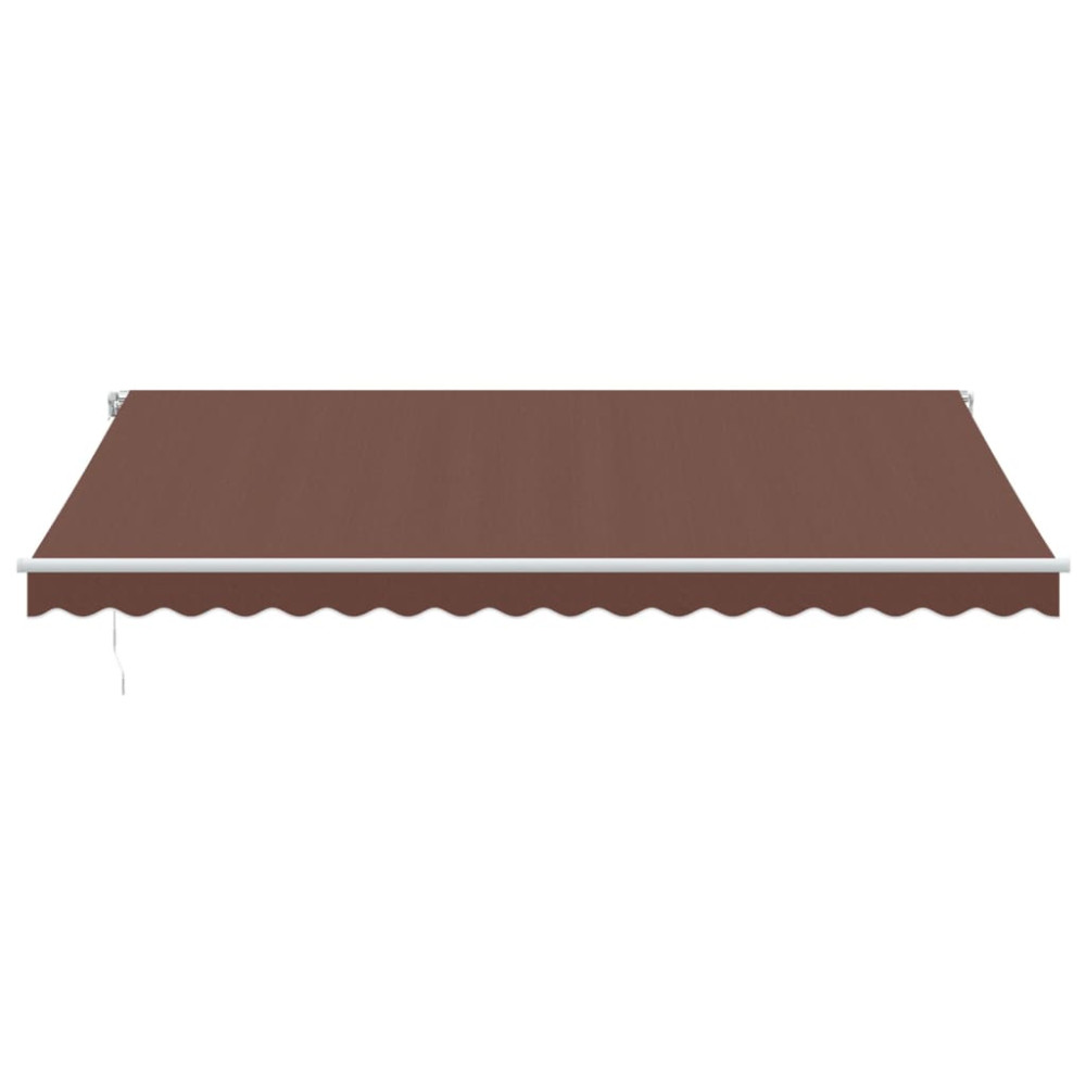 Produktbild för Markis manuellt infällbar brun 450x350 cm