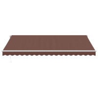 Produktbild för Markis manuellt infällbar brun 450x350 cm