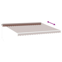 Produktbild för Markis manuellt infällbar brun 450x350 cm