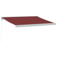 Produktbild för Markis manuellt infällbar vinröd 300x250 cm