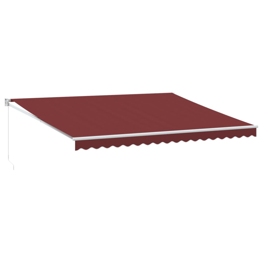Produktbild för Markis manuellt infällbar vinröd 450x300 cm