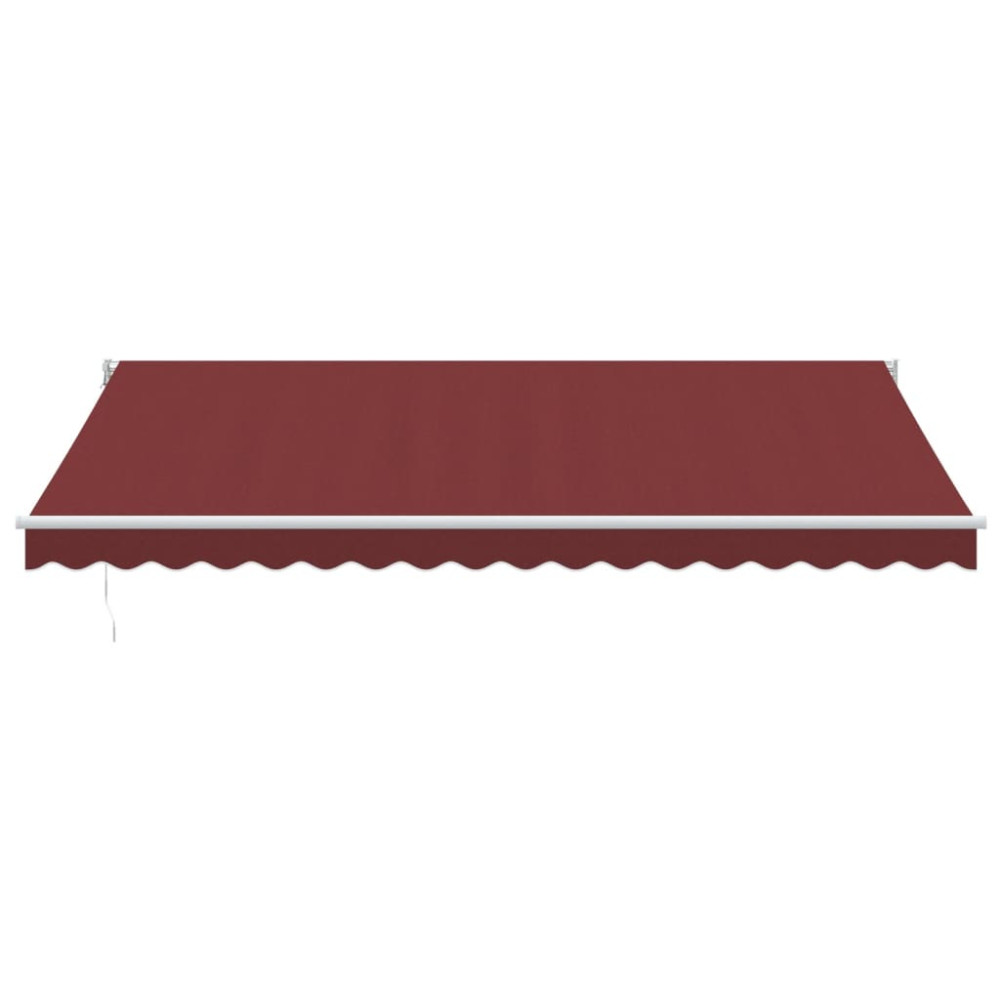 Produktbild för Markis manuellt infällbar vinröd 450x300 cm