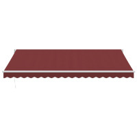 Produktbild för Markis manuellt infällbar vinröd 450x300 cm