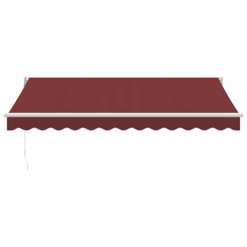 Produktbild för Markis manuellt infällbar vinröd 350x250 cm