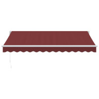Produktbild för Markis manuellt infällbar vinröd 350x250 cm