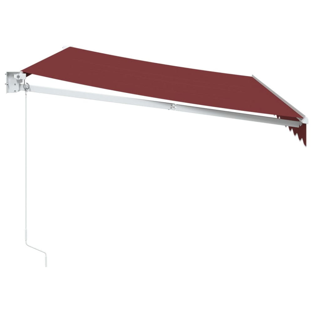 Produktbild för Markis manuellt infällbar vinröd 350x250 cm