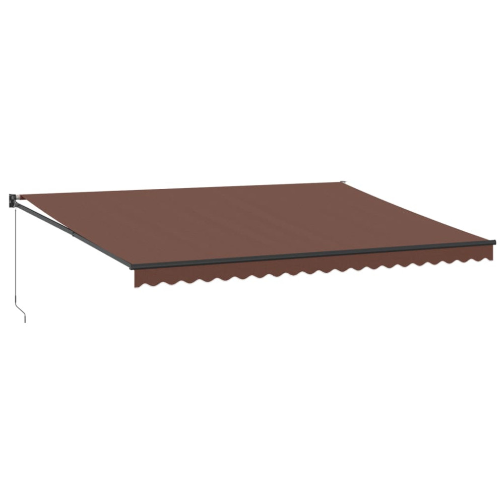 Produktbild för Markis manuellt infällbar 500x300 cm brun