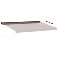 Produktbild för Markis manuellt infällbar 500x300 cm brun