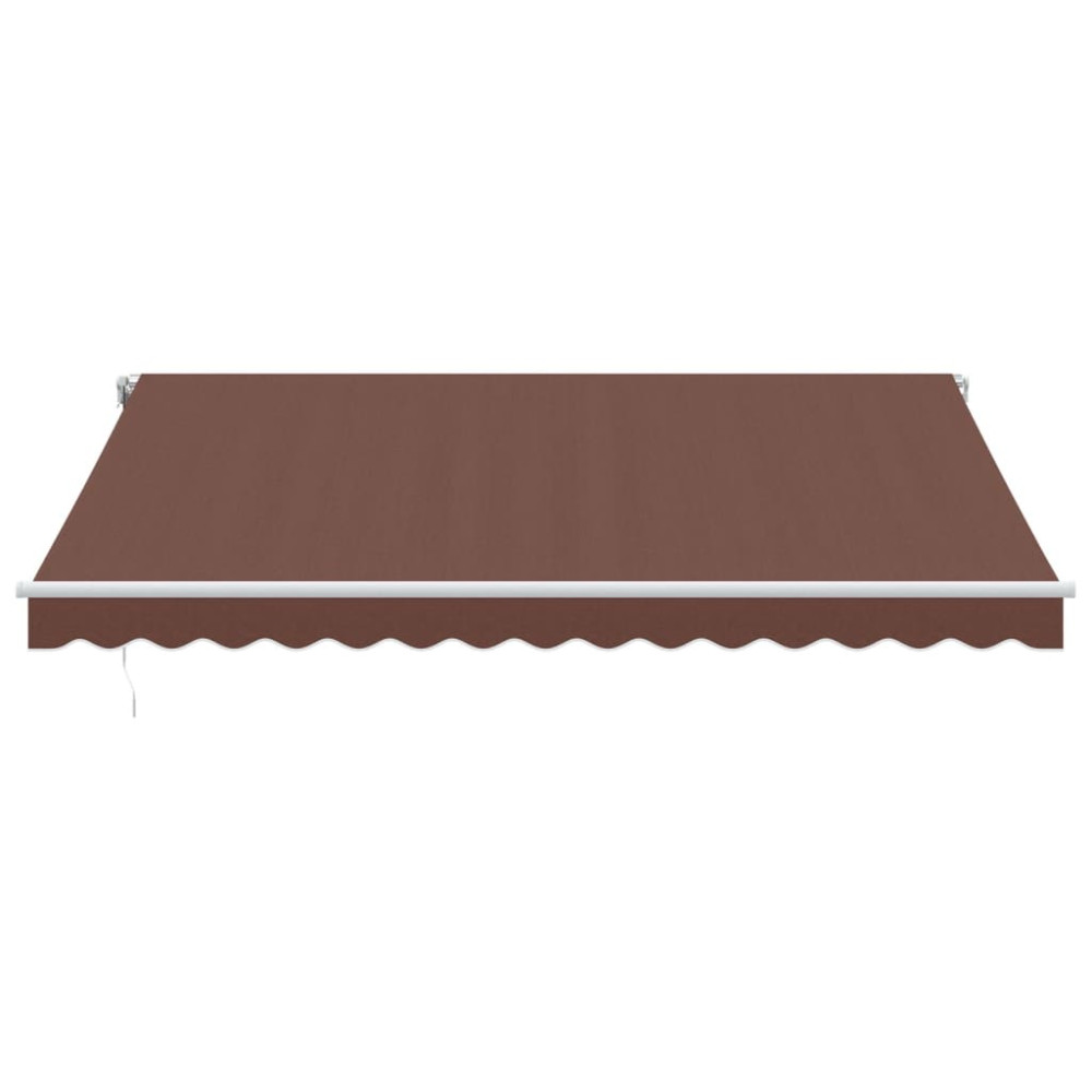 Produktbild för Markis manuellt infällbar brun 400x350 cm