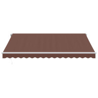 Produktbild för Markis manuellt infällbar brun 400x350 cm