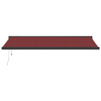 Produktbild för Markis automatiskt infällbar vinröd 500x300 cm