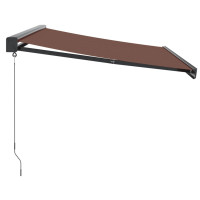 Produktbild för Markis manuellt infällbar 350x250 cm brun