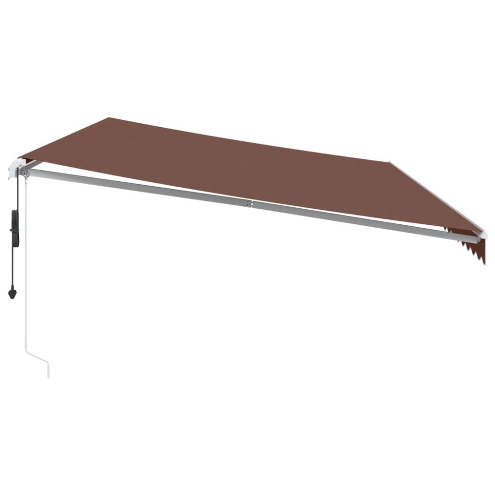 Produktbild för Markis automatiskt infällbar brun 600x350 cm