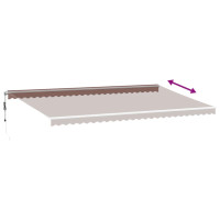 Produktbild för Markis automatiskt infällbar brun 600x350 cm