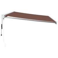 Produktbild för Markis automatiskt infällbar 500x300 cm brun