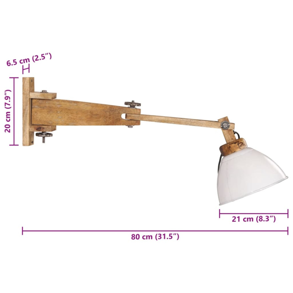 Produktbild för Vägglampa 25 W vit E27