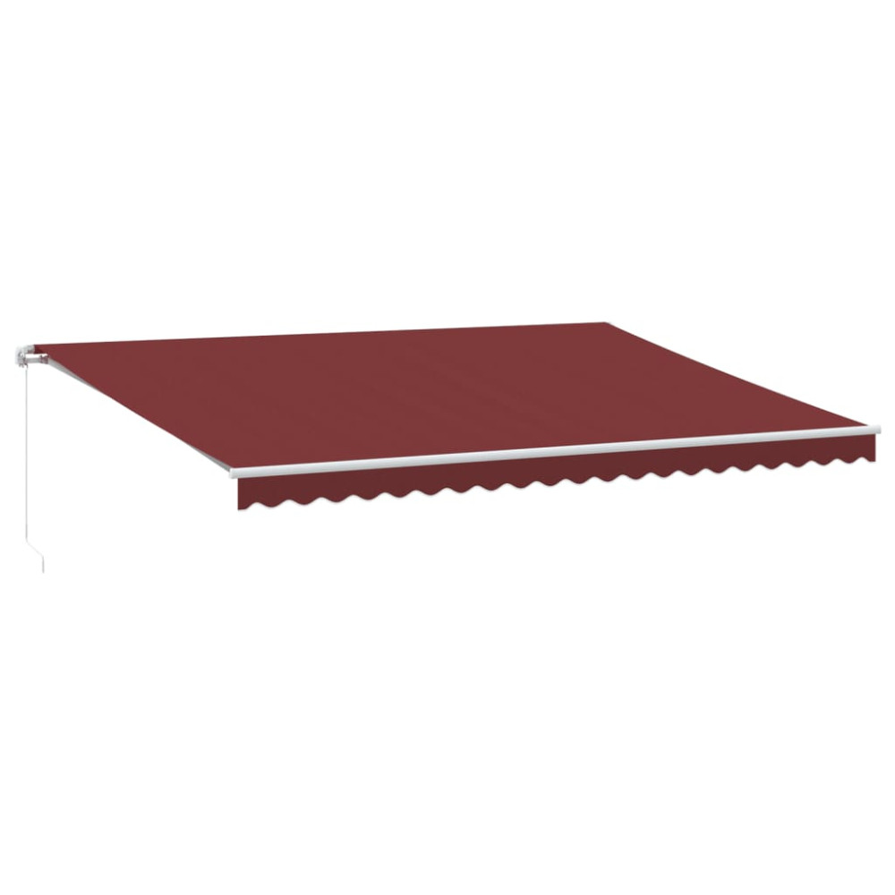Produktbild för Markis manuellt infällbar vinröd 500x350 cm