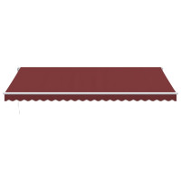 Produktbild för Markis manuellt infällbar vinröd 500x350 cm