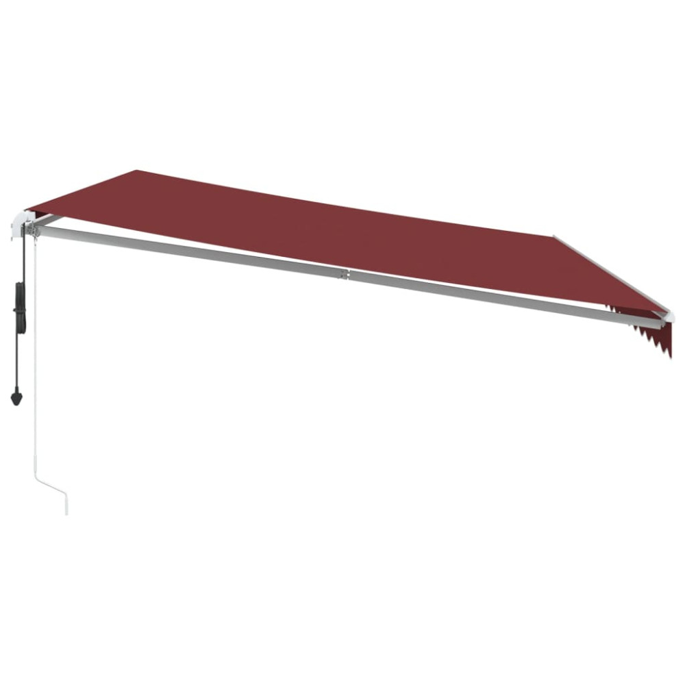 Produktbild för Markis automatiskt infällbar vinröd 500x350 cm