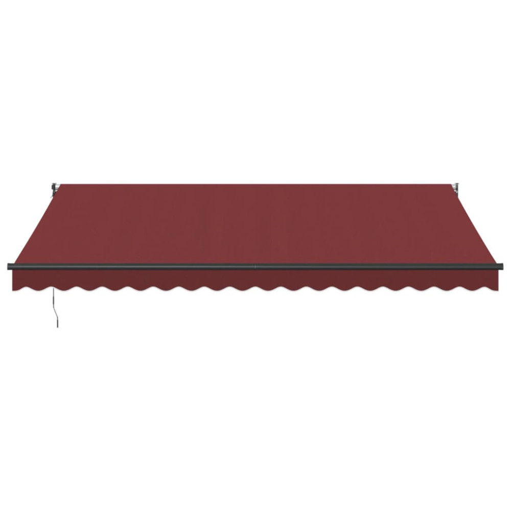 Produktbild för Markis manuellt infällbar vinröd 450x300 cm