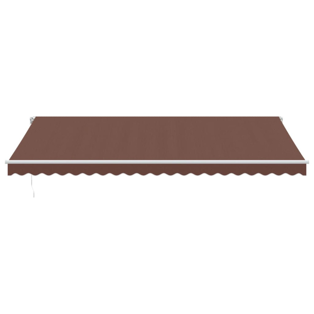 Produktbild för Markis manuellt infällbar brun 500x350 cm