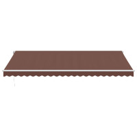 Produktbild för Markis manuellt infällbar brun 500x350 cm