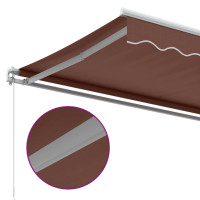 Produktbild för Markis manuellt infällbar brun 500x350 cm
