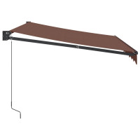 Produktbild för Markis manuellt infällbar 300x250 cm brun