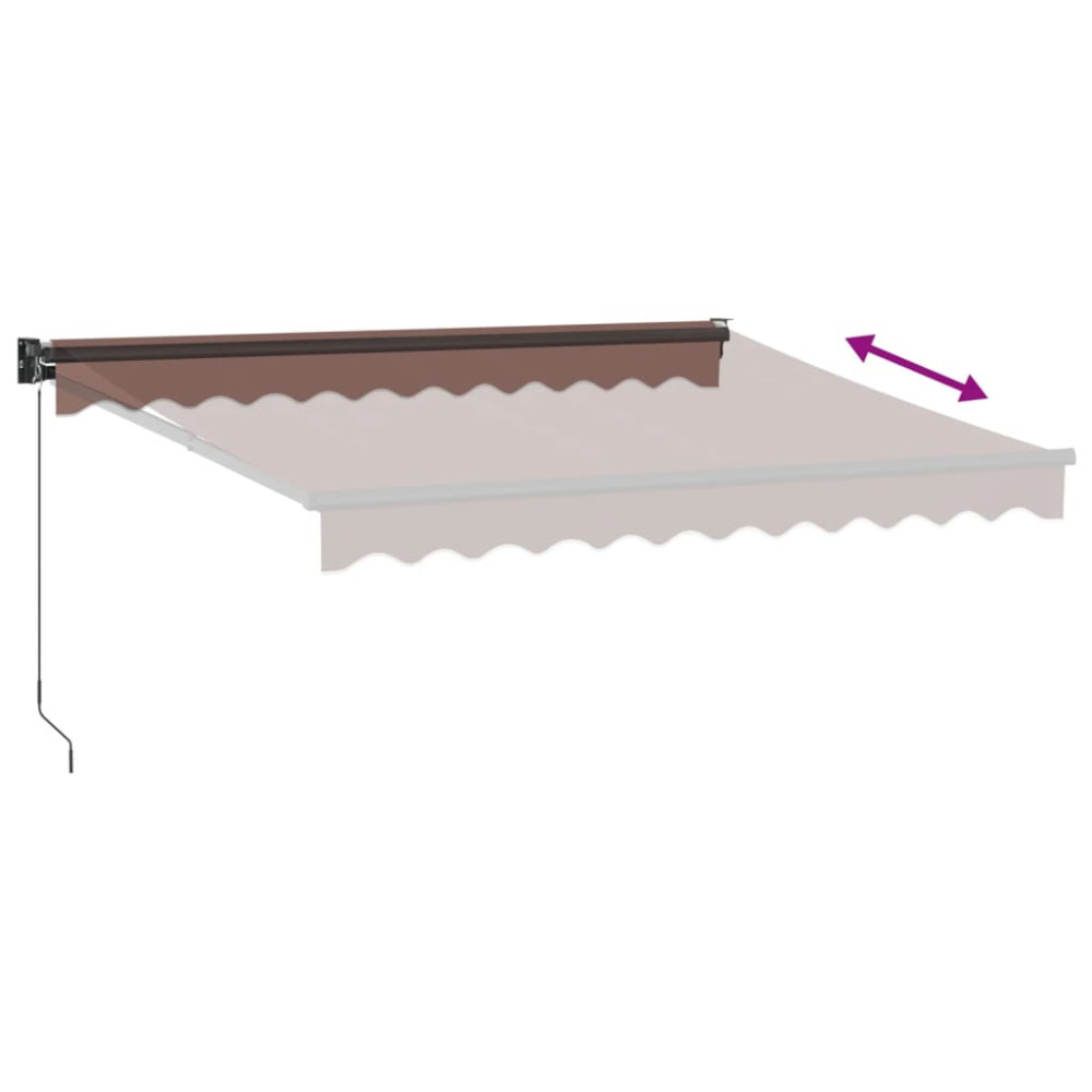 Produktbild för Markis manuellt infällbar 300x250 cm brun
