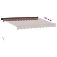 Produktbild för Markis manuellt infällbar 300x250 cm brun