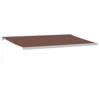 Produktbild för Markis manuellt infällbar 500x300 cm brun