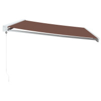 Produktbild för Markis manuellt infällbar 500x300 cm brun