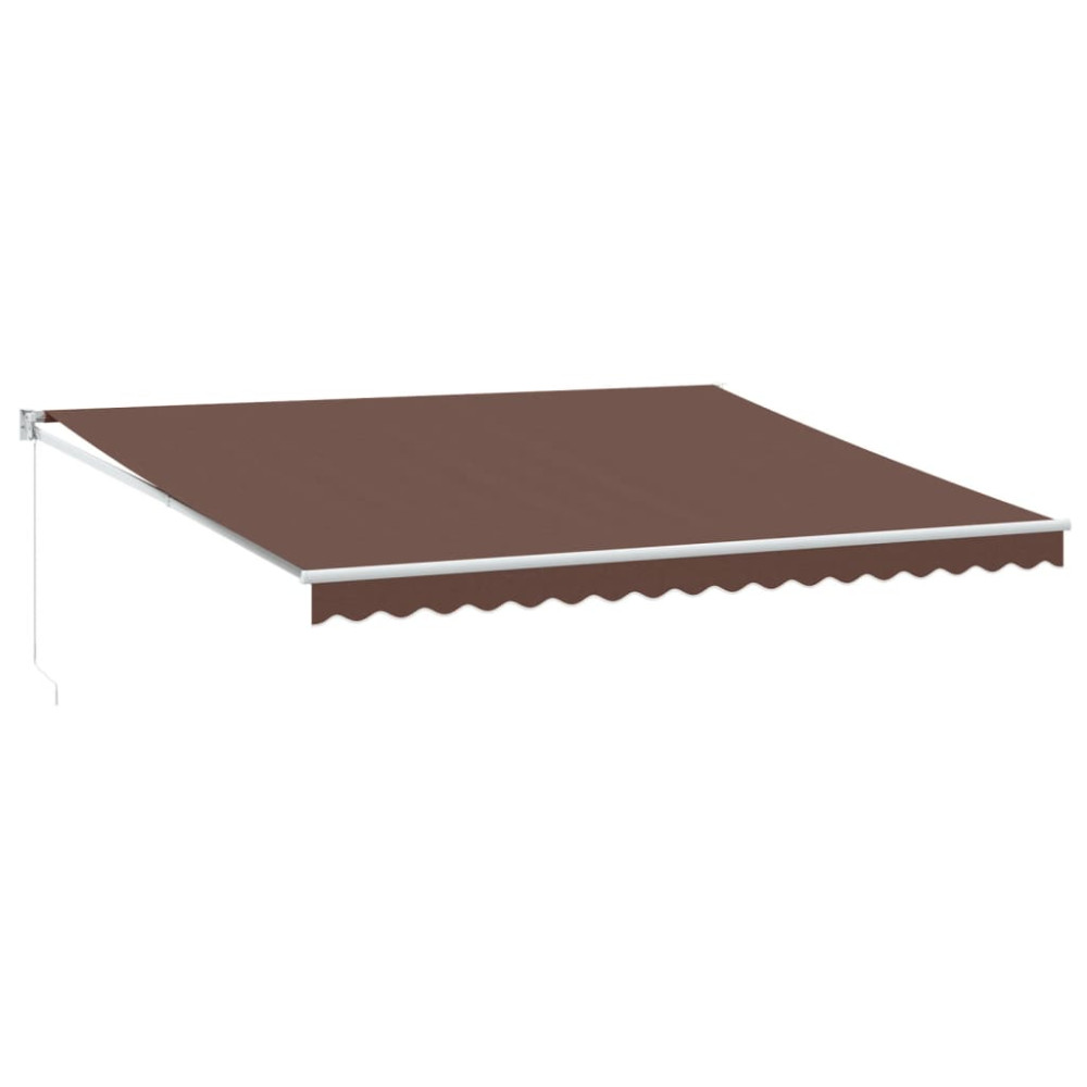 Produktbild för Markis manuellt infällbar 450x300 cm brun