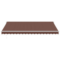 Produktbild för Markis manuellt infällbar 450x300 cm brun