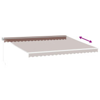 Produktbild för Markis manuellt infällbar 450x300 cm brun