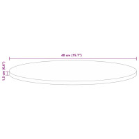 Produktbild för Bordsskiva Ø 40x1,5 cm rund massivt återvunnet trä